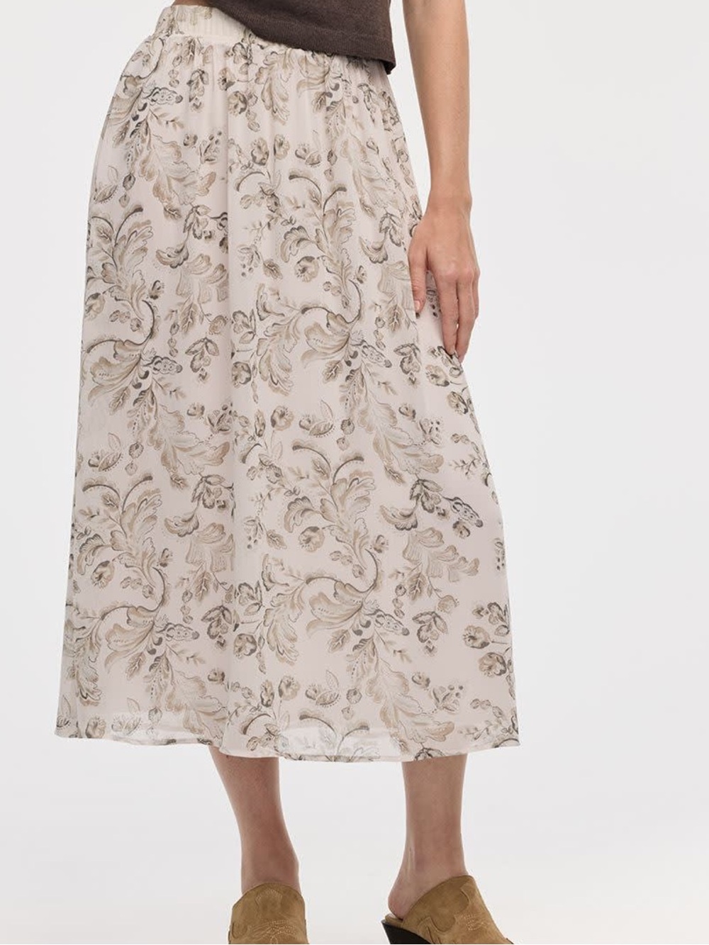 Chiffon Midi Skirt - Picture 2 of 6